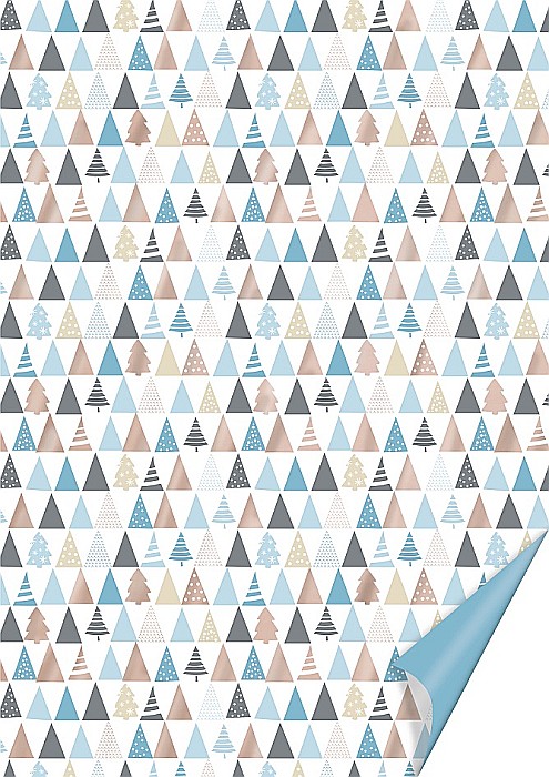 KP CARTON DECOR 50*70 300GR MOTIV BRAD ALBASTRU ROSE-GOLD 4771838 [1]