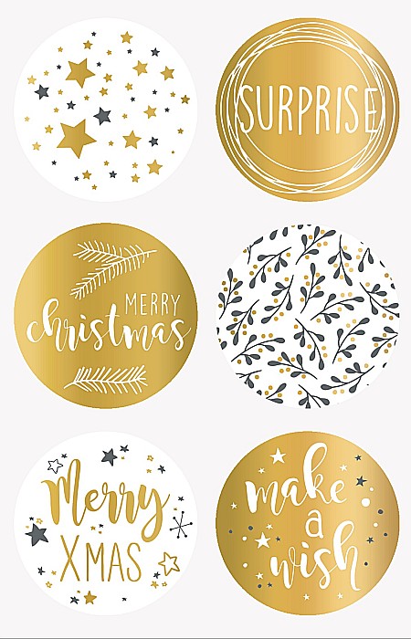 KP STICKERE CRACIUN FERICIT AURII 6/SET HEYDA 3780807 [1]