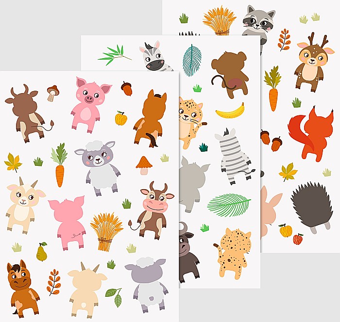 KP STICKER DECOR FEREASTRA ANIMALE FATA/SPATE 3COLI/SET 3584444 [1]