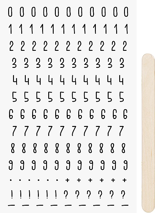 KP STICKERE TRANSFERABILE NUMBERS 10*19CM 3780908 [1]