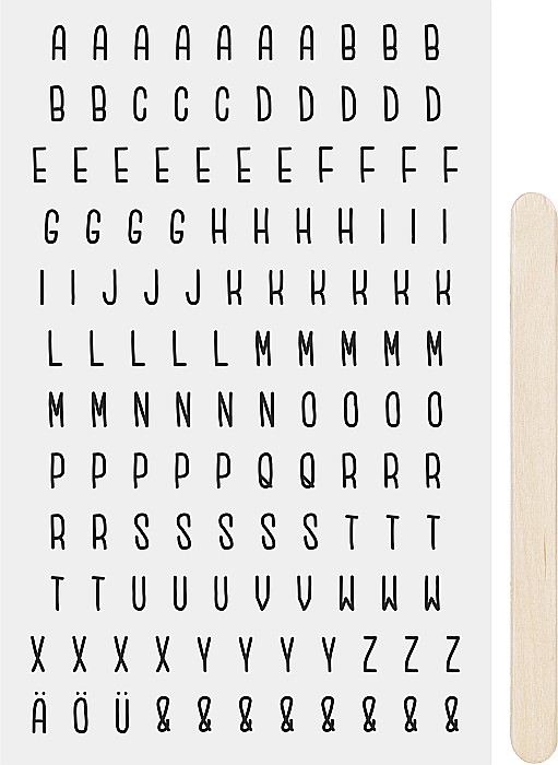 KP STICKERE TRANSFERABILE LITERE NEGRE 10*19CM HEYDA 3780909 [1]