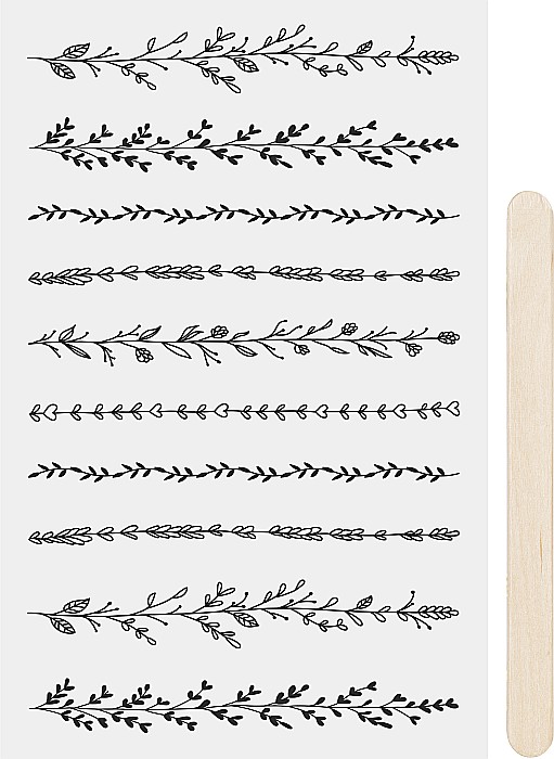 KP STICKERE TRANSFERABILE BORDURI DECORATIVE FLORI NEGRE 10*19CM HEYDA 3780911 [1]