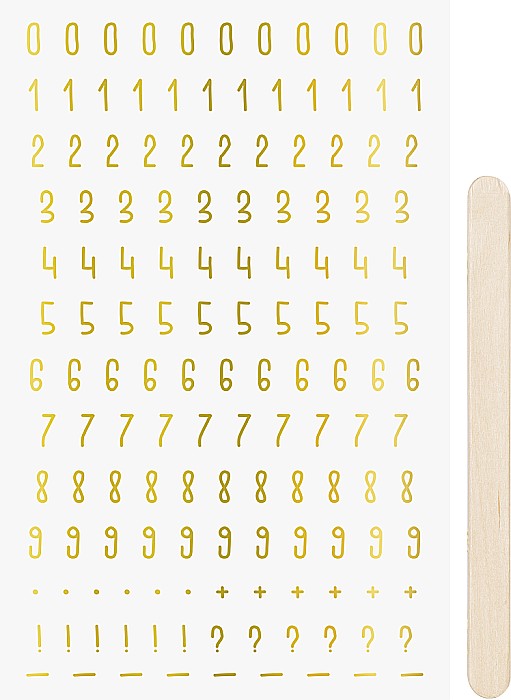KP STICKERE TRANSFERABILE NUMERE AURII 10*19CM 3780920 [1]