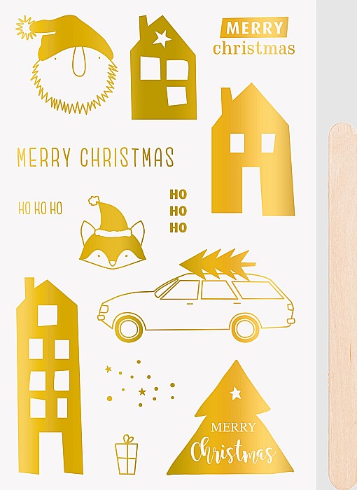 KP STICKERE TRANSFERABILE MOTIV CRACIUN AURII 10*19CM 3780947 [1]