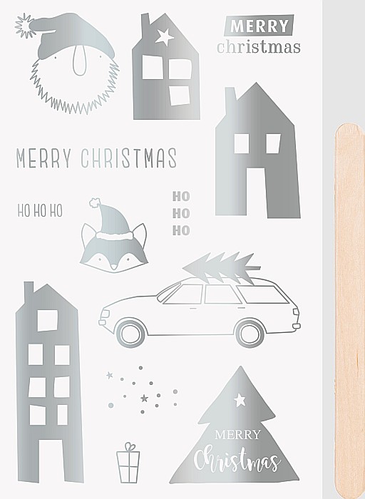 KP STICKERE TRANSFERABILE MOTIV CRACIUN ARGINTII 10*19CM 3780953 [1]