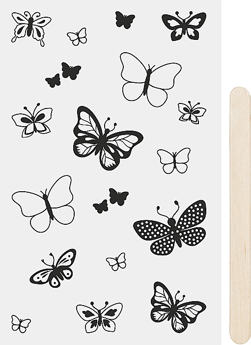 KP STICKERE TRANSFERABILE FLUTURI NEGRII 10*19CM HEYDA 3780956 [1]