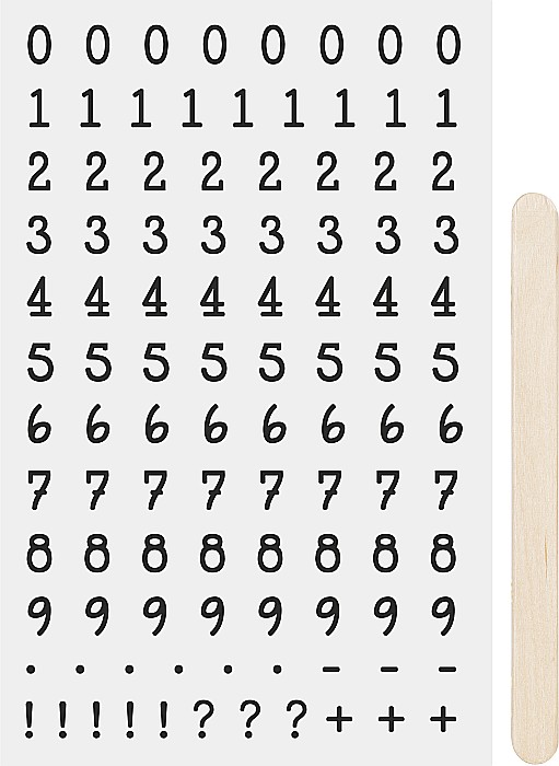 KP STICKERE TRANSFERABILE CIFRE NEGRE 10*19CM HEYDA 3780958 [1]