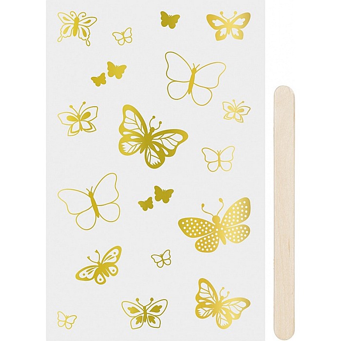 KP STICKERE TRANSFERABILE FLUTURI AURII 10*19CM HEYDA 3780962 [1]