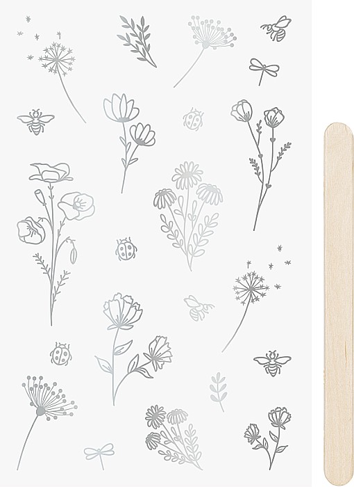 KP STICKERE TRANSFERABILE FLORI ARGINTII 10*19CM 3780967 [1]