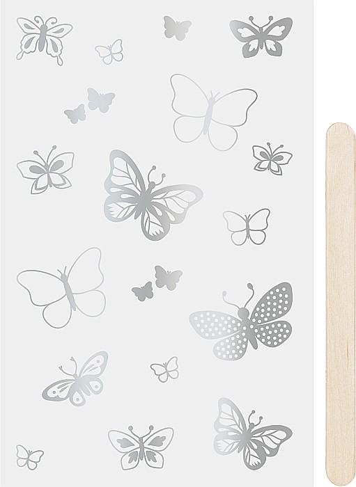 KP STICKERE TRANSFERABILE FLUTURI ARGINTII 10*19CM HEYDA 3780968 [1]