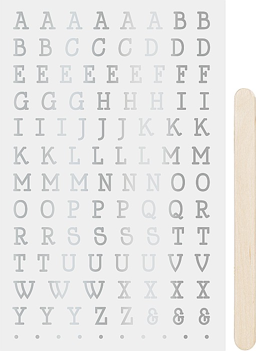 KP STICKERE TRANSFERABILE ALFABET ARGINTII 10*19CM HEYDA 3780971 [1]