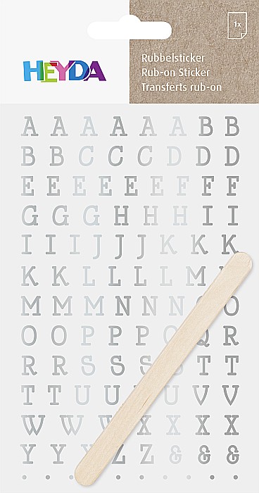 KP STICKERE TRANSFERABILE ALFABET ARGINTII 10*19CM HEYDA 3780971 [2]