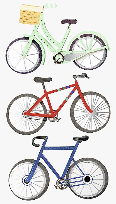 KP STICKER DECOR 7.5*16.5CM BICICLETE 3 PCS 3780738 [1]