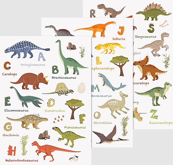 KP STICKER DECOR FEREASTRA DINOZAUR ABC 3 COLI/SET 3584446 [1]