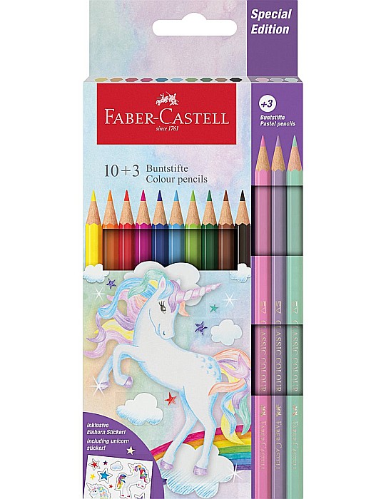 LEC CREIOANE COLORATE FABER-CASTELL UNICORN 10/SET+3 FC111219 [1]