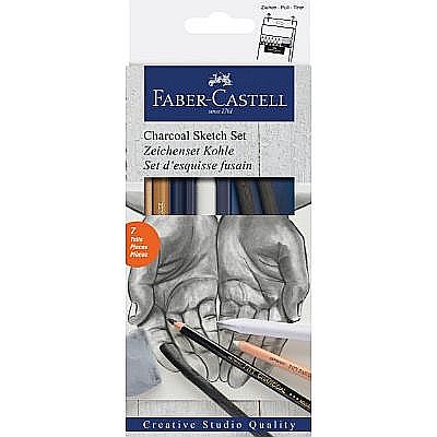 LEC SET DESEN CARBUNE SKETCH FABER-CASTELL 7 PIESE FC114002 [1]
