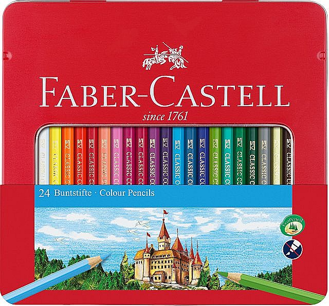 LEC CREIOANE COLORATE FABER-CASTELL 24/SET FC115824 CUTIE METAL [1]