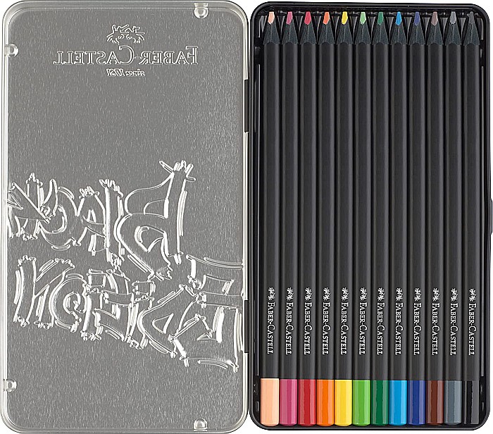 LEC CREIOANE COLORATE FABER-CASTELL BLACK EDITION 12/SET FC116413 CUTIE METAL [3]