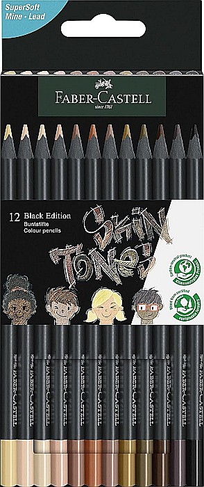LEC CREIOANE COLORATE FABER-CASTELL SKIN TONES BLACK EDITION 12/SET FC116414 [1]
