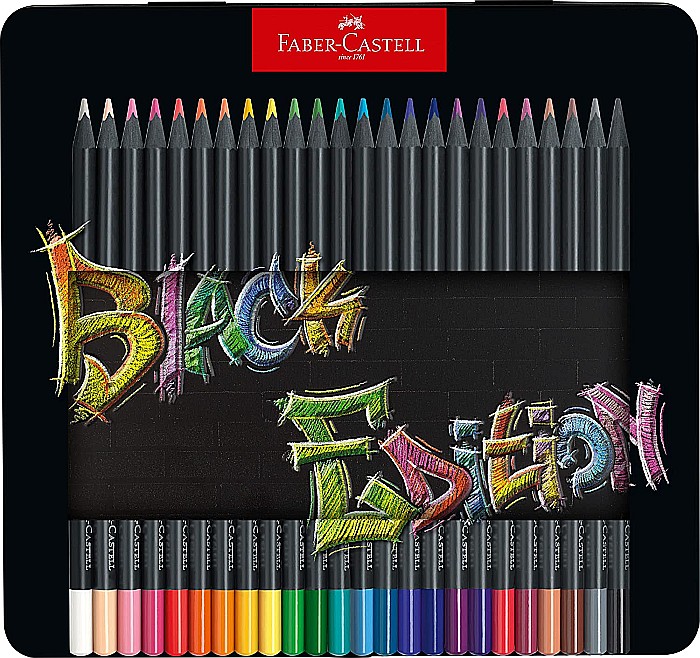 LEC CREIOANE COLORATE FABER-CASTELL BLACK EDITION 24/SET FC116425 CUTIE METAL [1]