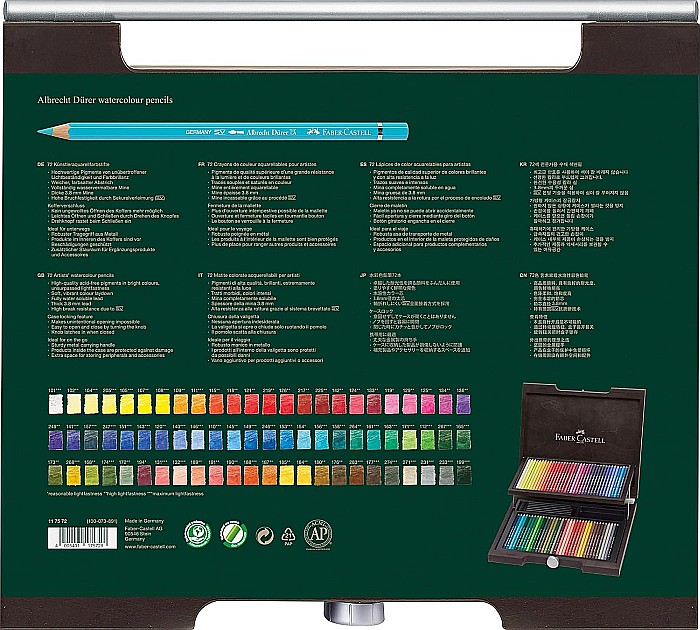 CUTIE LEMN 72 BUCATI CREIOANE ACUARELA ALBRECHT DURER FABER-CASTELL  FC117572SD [5]