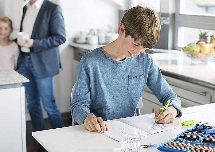 LEC STILOU SCOLAR FABER-CASTELL SCRIBOLINO DREPTACI ALBASTRU PENITA A FC149847 [6]