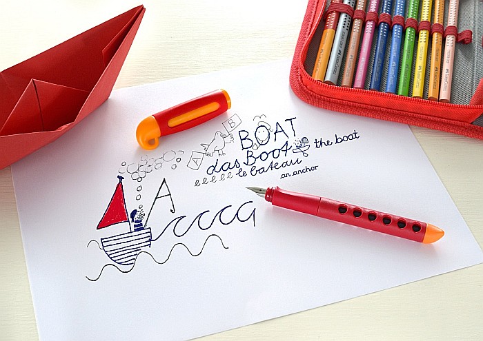 LEC STILOU SCOLAR FABER-CASTELL SCRIBOLINO DREPTACI, ROSU FC149852 [3]