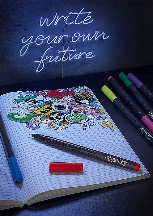 LEC FINELINER FABER-CASTELL GRIP 0.4MM 5/SET FC151604 [2]