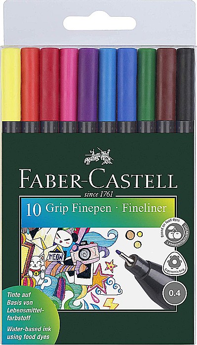 LEC FINELINER FABER-CASTELL GRIP 0.4 MM 10/SET FC151610 [1]