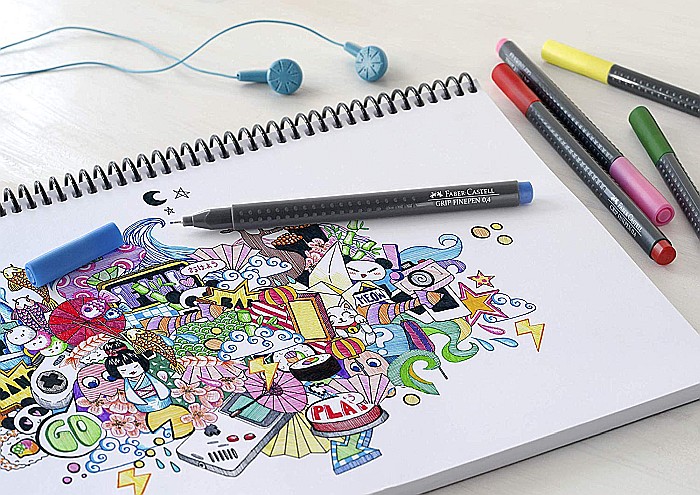 LEC FINELINER FABER-CASTELL GRIP 0.4MM 20/SET FC151620 [8]