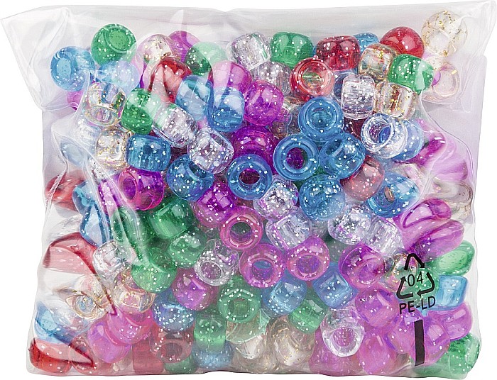 KP MARGELE PLASTIC 7MM 78G CULORI ASORTATE GLITTER 2281921 [1]