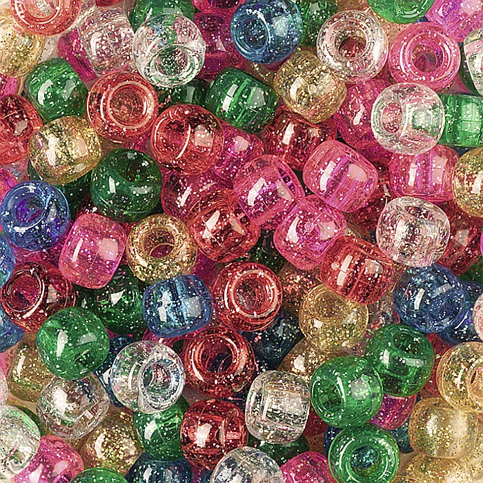 KP MARGELE PLASTIC 7MM 78G CULORI ASORTATE GLITTER 2281921 [2]