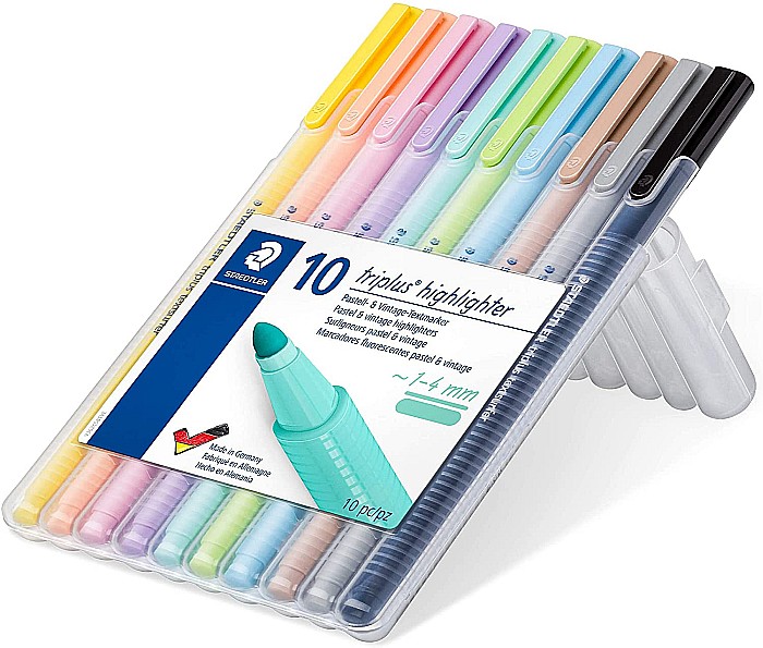 GRI TEXTLINER STAEDTLER TRIPLUS 10/SET PASTEL 362-CSB10 [2]