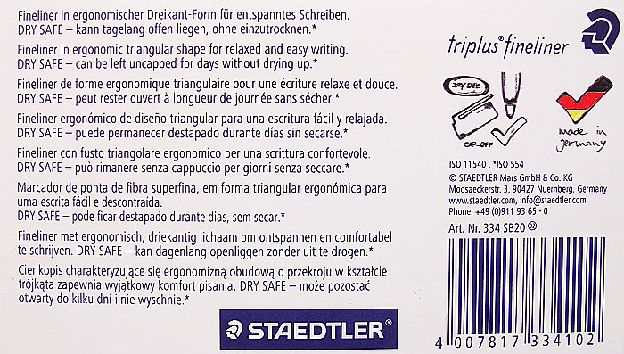 GRI SET FINELINERE STAEDTLER TRIPLUS 0.3 MM 20/SET 334SB20 [3]