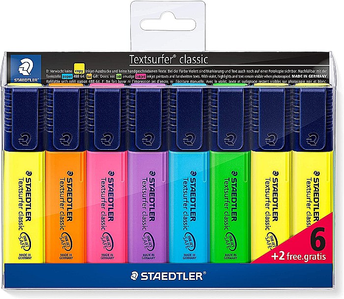 GRI TEXTMARKER STAEDTLER 6+2/SET 364AWP8 [1]