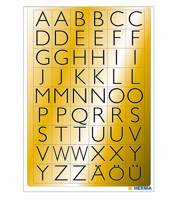 TOR STICKER LITERE A-Z NEGRE ,FOLIE AURIE H4145 [2]