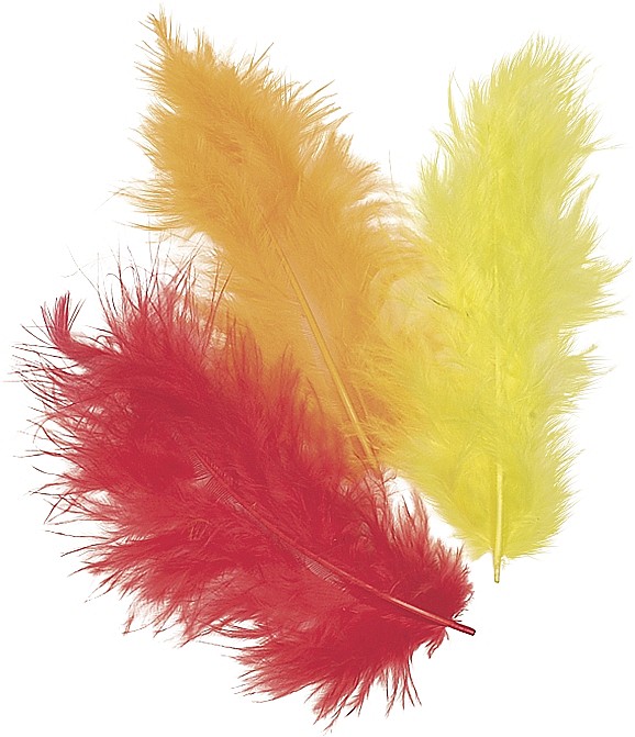 KP PENE DECOR MARABOU 10CM 15/SET MIX PORTOCALIU 6619910 [1]