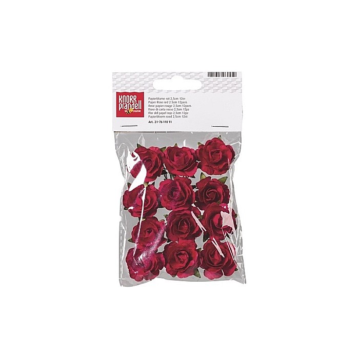 KP TRANDAFIRI HARTIE 2.5CM 12/SET ROSU 7611011 [1]