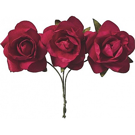 KP TRANDAFIRI HARTIE 2.5CM 9/SET ROSU 7611001 [1]