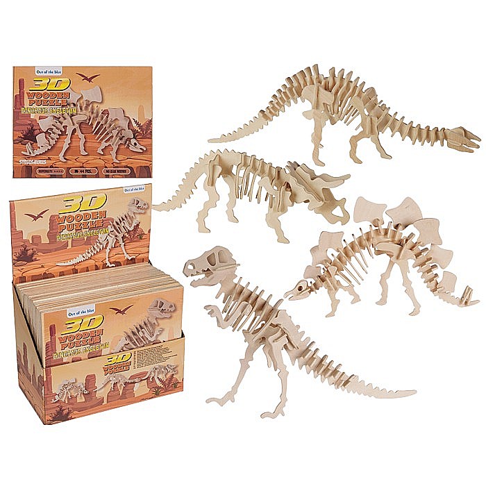 BLU PUZZLE LEMN 3D 12*30CM SCHELET DE DINOZAUR 76/6045 [1]