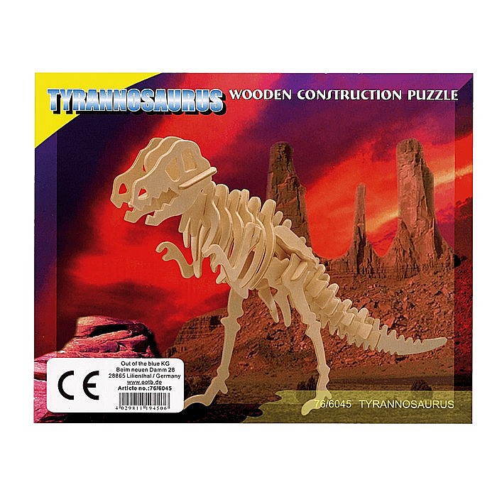 BLU PUZZLE LEMN 3D 12*30CM SCHELET DE DINOZAUR 76/6045 [10]