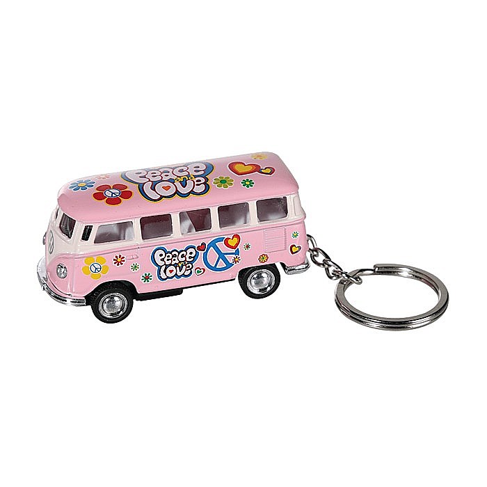 BLU BRELOC CHEI 6.5CM VW T1 BUS 1962 - PEACE&LOVE 56/0094 [3]