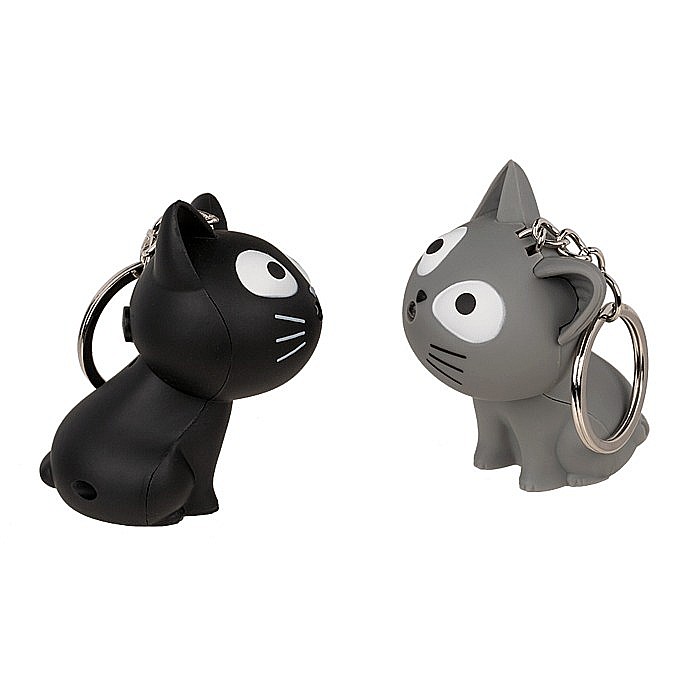 BLU BRELOC CHEI PISICA 5CM CU LED SI SUNET 57/9655 [4]