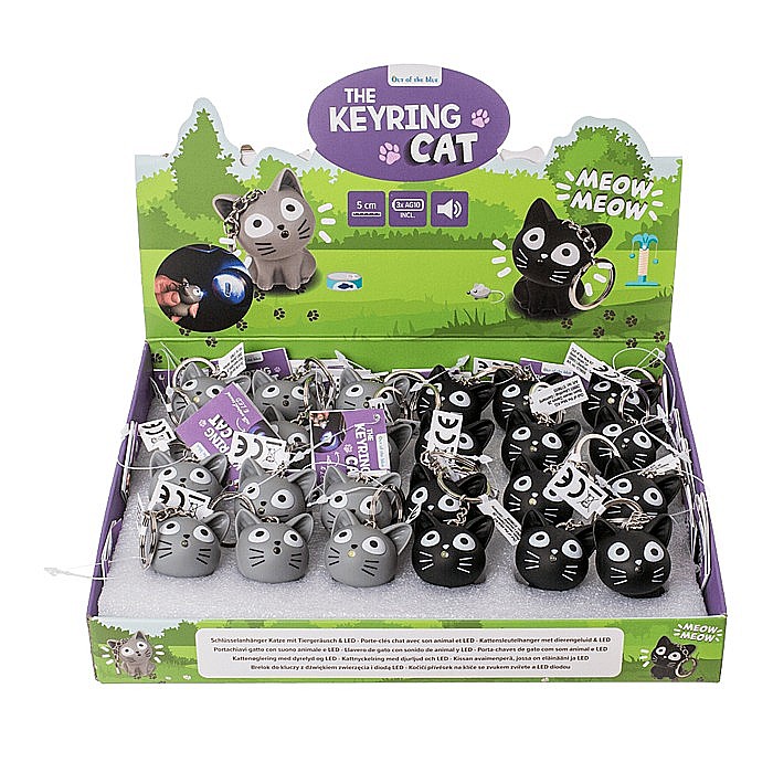 BLU BRELOC CHEI PISICA 5CM CU LED SI SUNET 57/9655 [7]