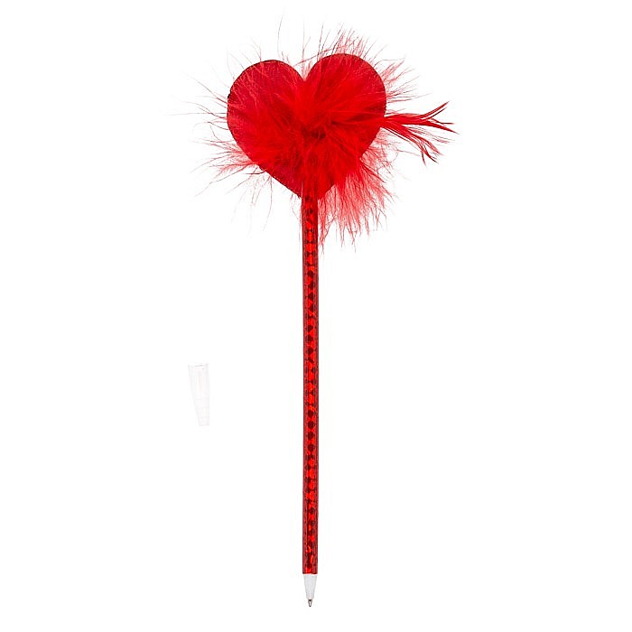 BLU PIX CU PUF SI PAIETE 21CM INIMA/FLUTURE 230035 [4]