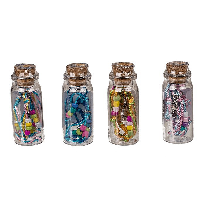 BLU BRATARA TEXTILA IN STICLUTA CU MARGELE STICLA SI PANDANTIV METALIC UNICORN 76/0153 [8]