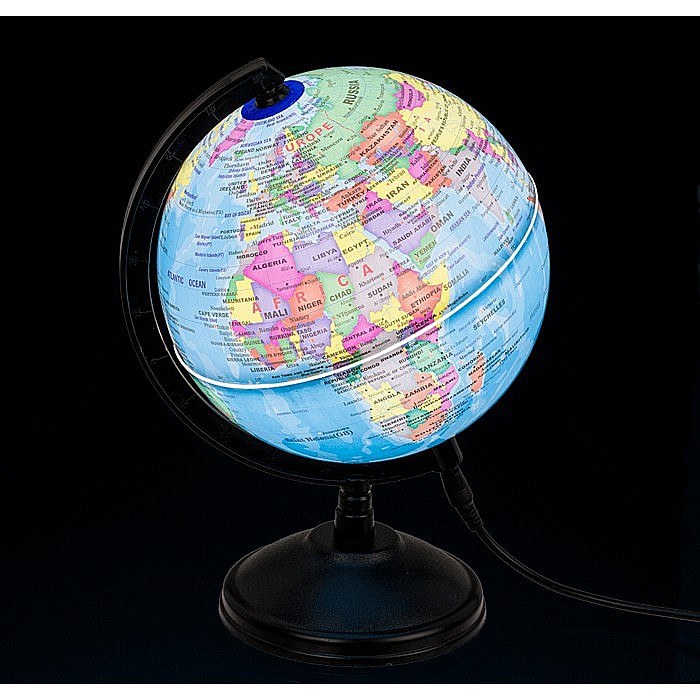 BLU GLOB PAMANTESC CU LED 15.5CM INCARCARE USB 57/1206 [3]