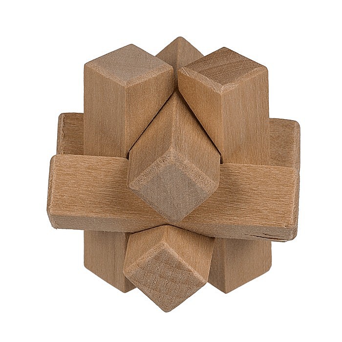 BLU PUZZLE DIN LEMN 4.5*4.5CM JOC DE INDEMANARE 76/6184 [12]