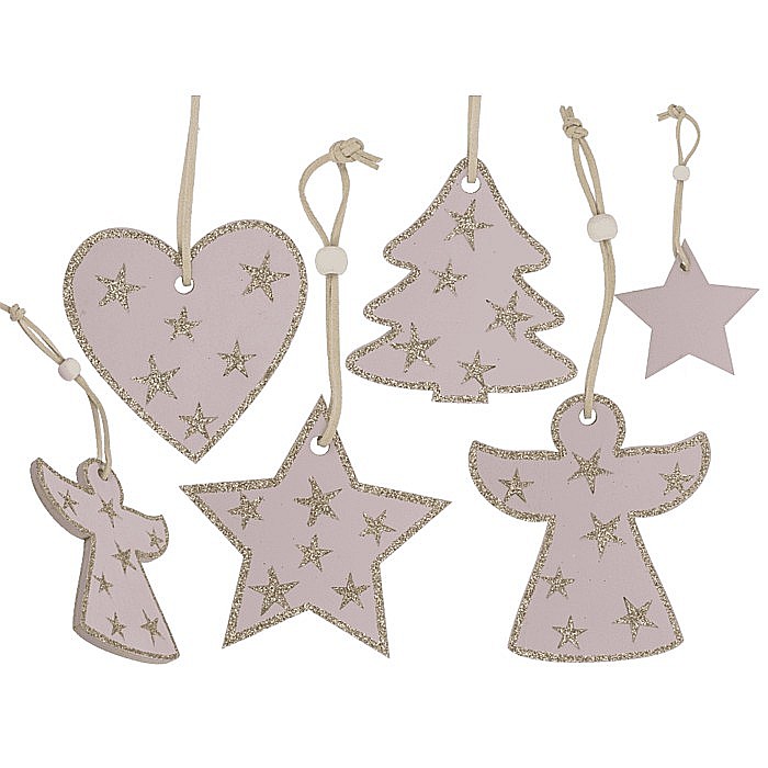 BLU DECORATIUNI SUSPENDATE DIN LEMN 9.5*8*0.5CM MOTIVE DE CRACIUN 960417 [1]