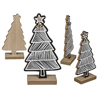 BLU BRAD DECOR DIN LEMN 10.4*19.5CM ALB-NEGRU 960421 [1]